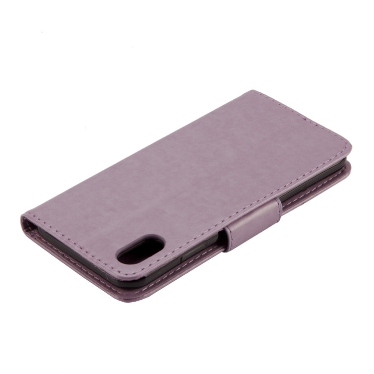 For iPhone XR Embossed Butterfly Pattern Horizontal Flip Leather Case with Card Slot & Holder & Wallet & Lanyard, For XR