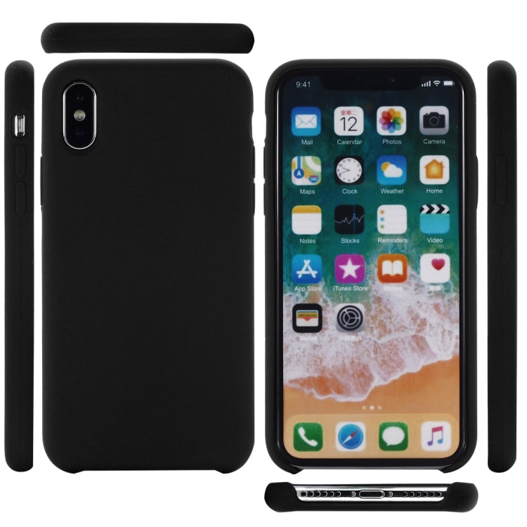 For iPhone XS Max Four Corners Full Coverage Liquid Silicone Protective Case Back Cover, For XS Max, For XS Plus, XS Max