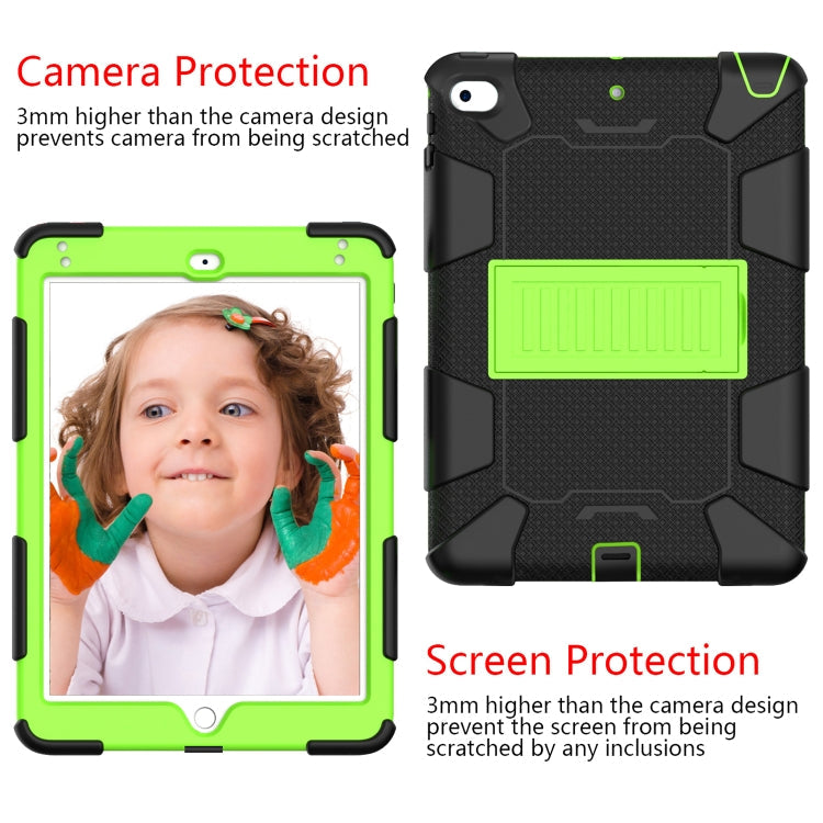 Shockproof Two-color Silicone Protection Shell for iPad Mini 2019 & 4, with Holder (Rose Red+Blue), IPRO0183A, IPRO0183B, IPRO0183C, IPRO0183D, IPRO0183E, IPRO0183F, IPRO0183G, IPRO0183H, IPRO0183I, IPRO0183J, IPRO0183K