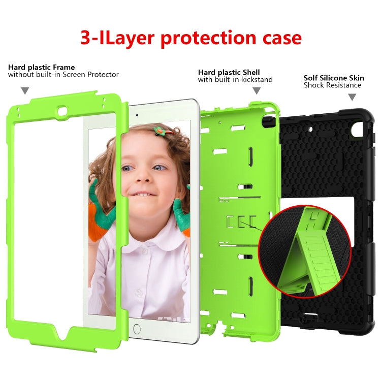 Shockproof Two-color Silicone Protection Shell for iPad Mini 2019 & 4, with Holder (Rose Red+Blue), IPRO0183A, IPRO0183B, IPRO0183C, IPRO0183D, IPRO0183E, IPRO0183F, IPRO0183G, IPRO0183H, IPRO0183I, IPRO0183J, IPRO0183K
