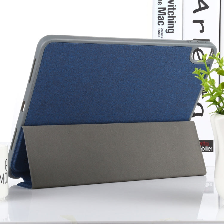 Mutural YASHI Series TPU + PU Cloth Pattern Texture Horizontal Flip Leather Case with Three-folding Holder & Pen Slot & Wake-up / Sleep Function For iPad Air 2022 / 2020 10.9, For iPad Air 2022 / 2020 10.9