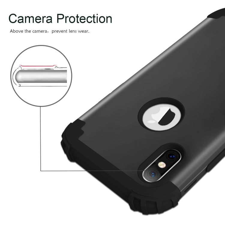 For iPhone X / XS Diamond Series Electroplating PC +  Silicone Protective Case, For iPhone X