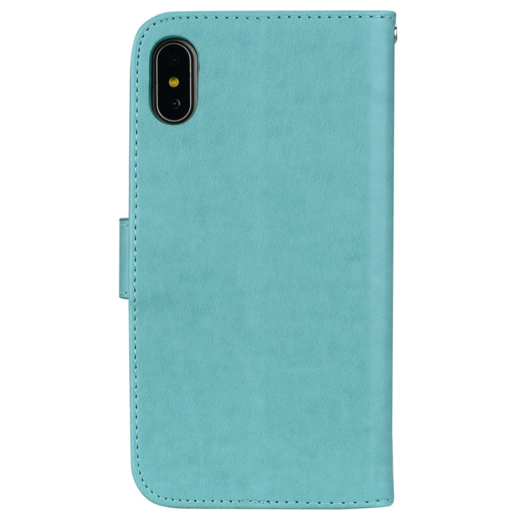 For iPhone XS Max Rose Embossed Horizontal Flip PU Leather Case with Holder & Card Slots & Wallet, For XS Max