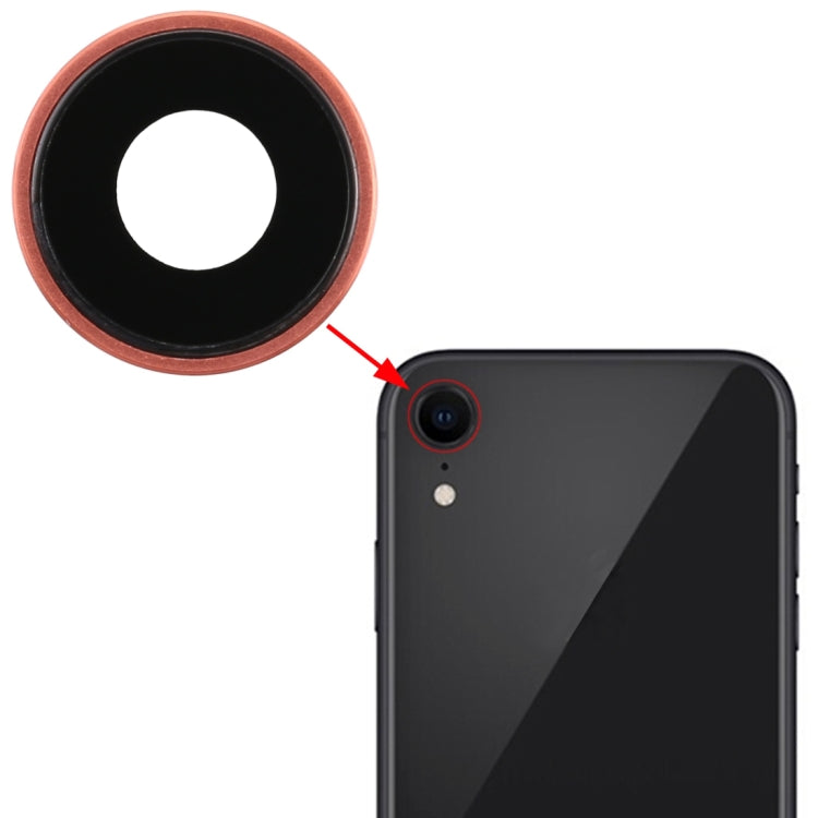 Back Camera Bezel with Lens Cover for iPhone XR, For iPhone XR, For iPhone XR(Rose Gold)