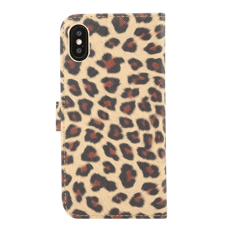 For iPhone XS Leopard Pattern Horizontal Flip Leather Case with Holder & Card Slots, For XS