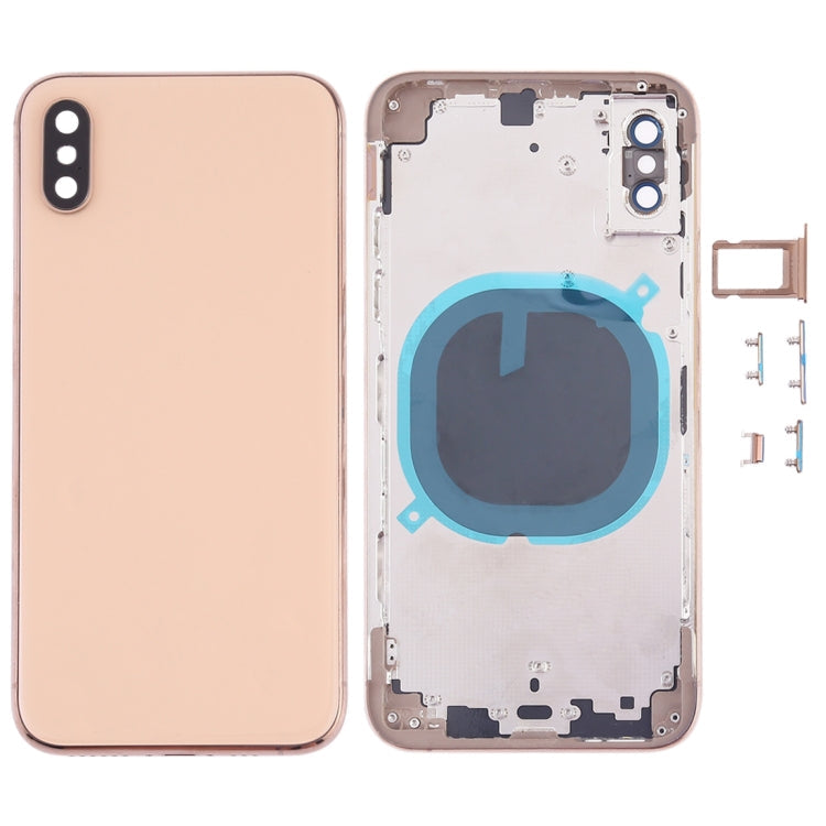 Battery Back Cover with Camera Lens Frame & SIM Card Tray & Side Keys for iPhone XS, For iPhone XS (Camera Lens+Side Keys), For iPhone XS with Side keys, For iPhone XS with Card Tray