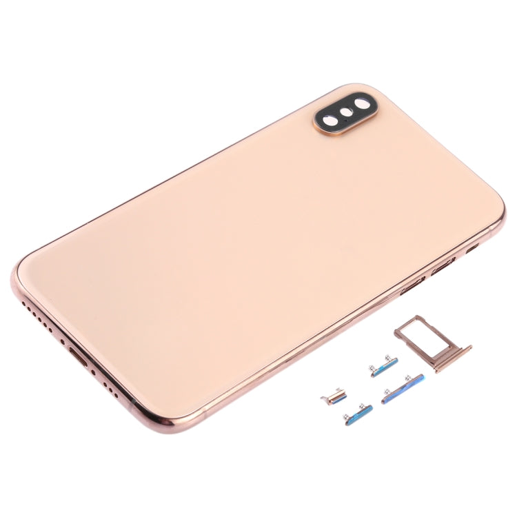 Battery Back Cover with Camera Lens Frame & SIM Card Tray & Side Keys for iPhone XS, For iPhone XS (Camera Lens+Side Keys), For iPhone XS with Side keys, For iPhone XS with Card Tray
