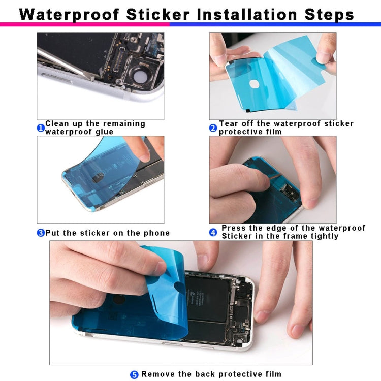 100 PCS LCD Frame Bezel Waterproof Adhesive Stickers for iPhone XS, 100 PCS for iPhone XS