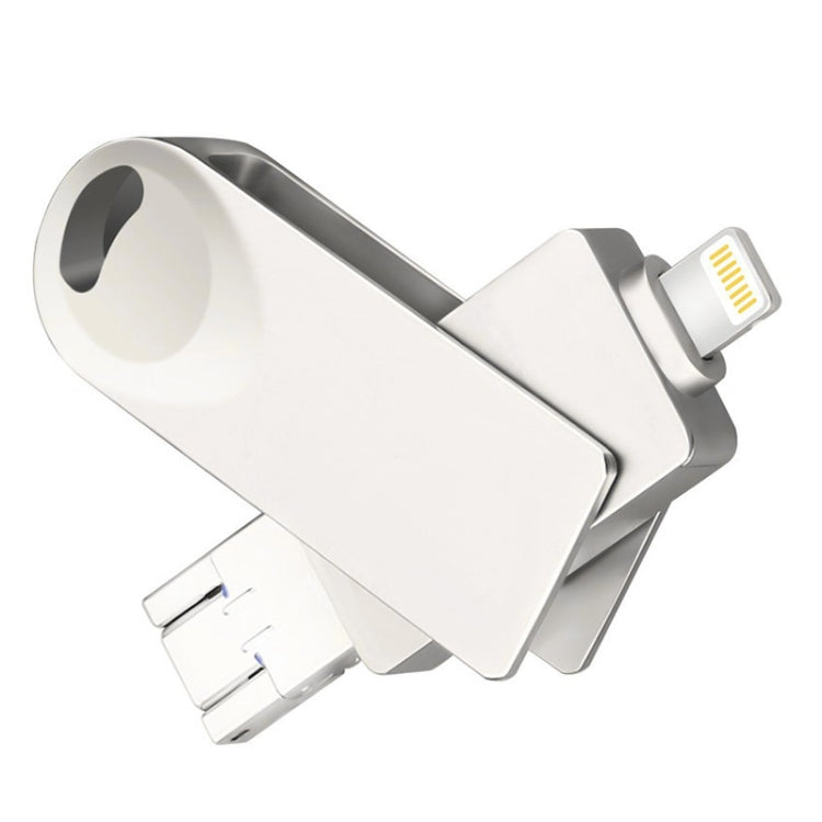 S29 3 in 1 128GB Micro USB + USB + 8 Pin Interface Metal Twister Flash Disk, 128GB