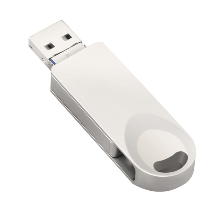 S29 3 in 1 128GB Micro USB + USB + 8 Pin Interface Metal Twister Flash Disk, 128GB