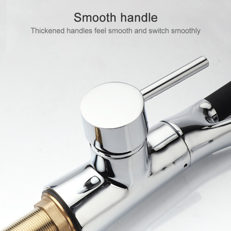 Kitchen Pull-out Faucet Hot Cold Home Retractable Rotating Faucet, Pull-out Faucet