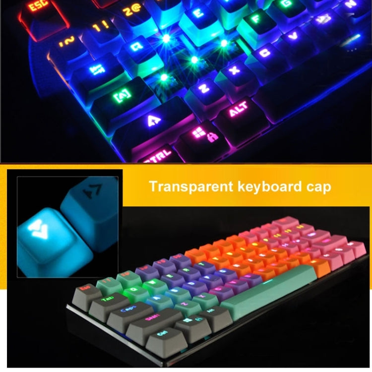 ABS Translucent Keycaps, OEM Highly Mechanical Keyboard, Universal Game Keyboard, Pink, Grey, Blue, Purple, Red, White, Yellow, Black, Orange