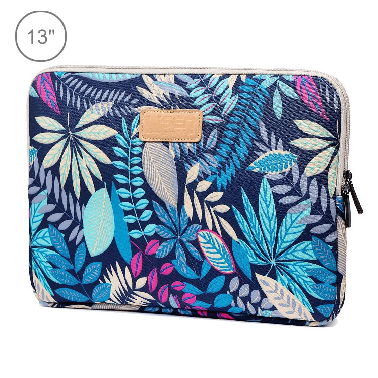 Lisen 13 inch Sleeve Case Colorful Leaves Zipper Briefcase Carrying Bag for Macbook, Samsung, Lenovo, Sony, DELL Alienware, CHUWI, ASUS, HP, 13 inch and Below Laptops, 13 inch