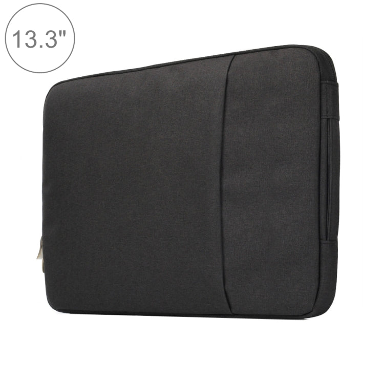 13.3 inch Universal Fashion Soft Laptop Denim Bags Portable Zipper Notebook Laptop Case Pouch for MacBook Air / Pro, Lenovo and other Laptops, Size: 35.5x26.5x2cm, 13.3 inch Grey, 13.3 inch Dark Blue, 13.3 inch Black