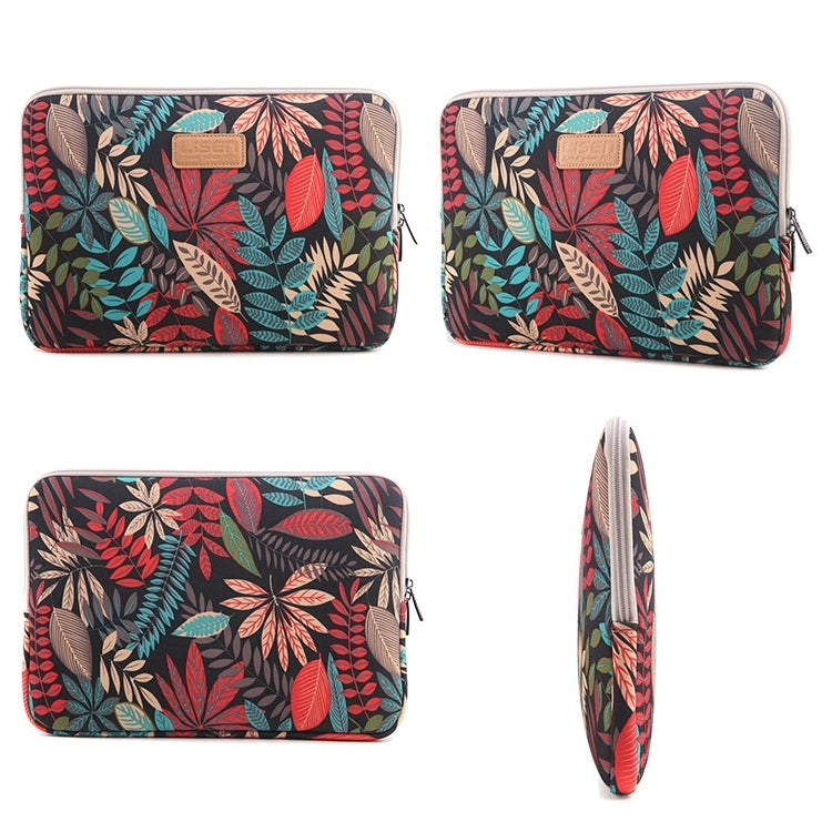 Lisen 9.8 inch Sleeve Case Colorful Leaves Zipper Briefcase Carrying Bag, 9.8 inch