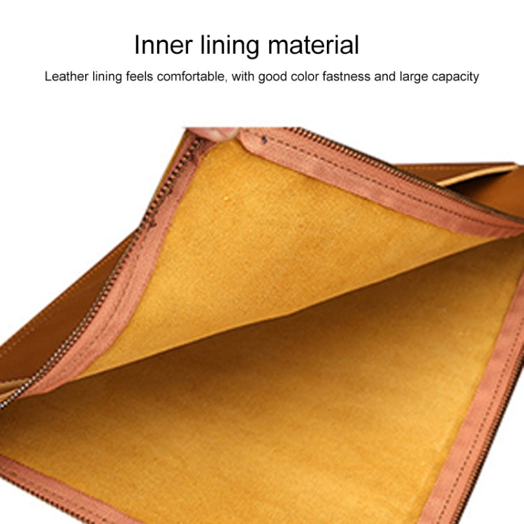 Universal Genuine Leather Business Laptop Tablet Zipper Bag For 13.3 inch and Below, 13.3 inch