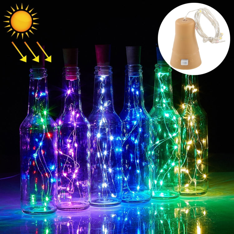 1m 10 LEDs SMD 0603 Solar Powered Copper Wire String Light  Fairy Lamp Decorative Light, 1m Colorful Light