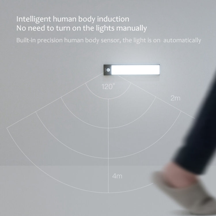 60cm Original Xiaomi Youpin YEELIGHT LED Smart Human Motion Sensor Light Bar Rechargeable Wardrobe Cabinet Corridor Wall Lamps, 60cm