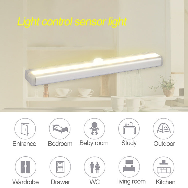 2.8W 60 LEDs Warm White Wide Screen Intelligent Human Body Sensor Light LED Corridor Cabinet Light, USB Charging Version, 2.8W 60 LEDs Warm White
