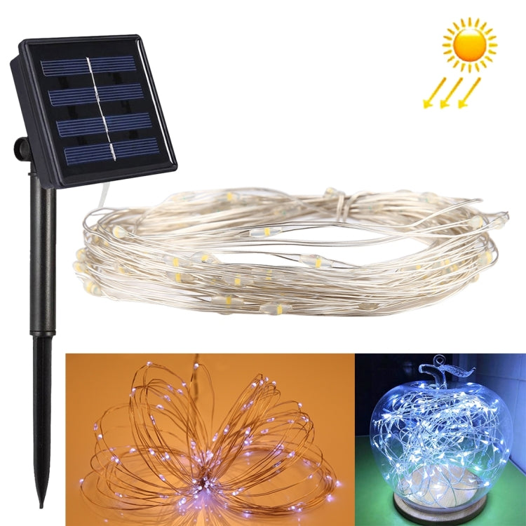 20m 200 LEDs SMD 0603 Solar Panel Silver Wire String Light Fairy Lamp Decorative Light, DC 5V, 20m 200 LEDs Colorful Light, 20m 200 LEDs White Light