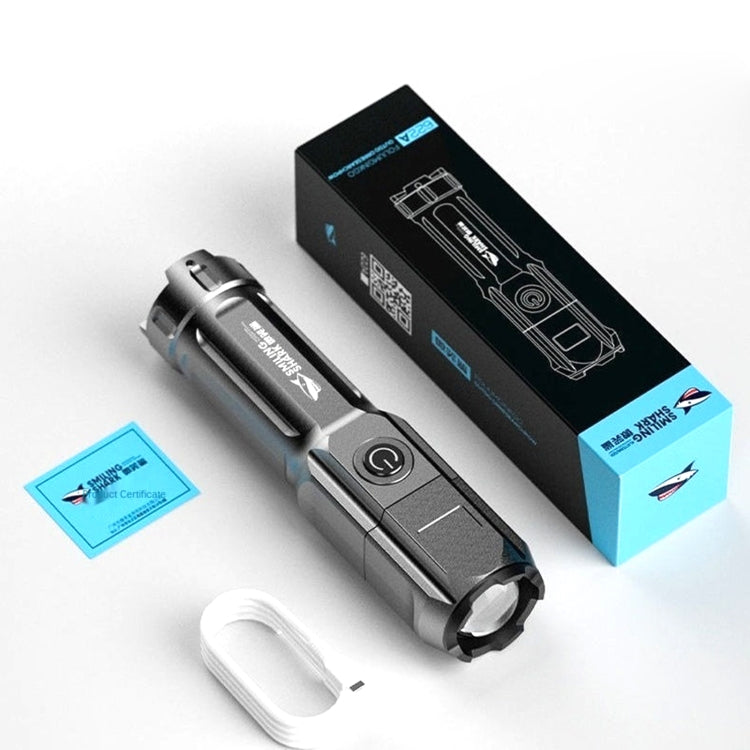SMILING SHARK 622A Telescopic Focusing Three-gear Bright LED Flashlight, 622A