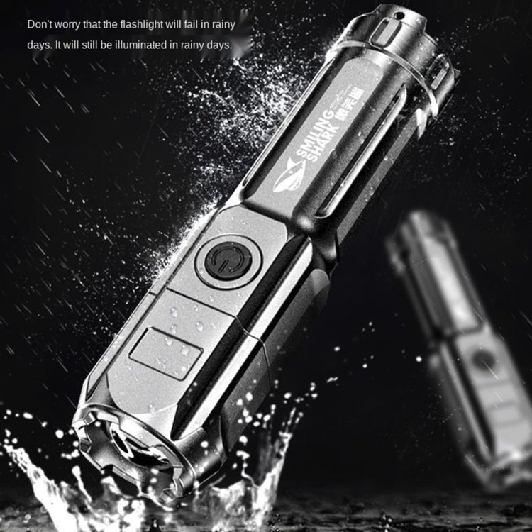 SMILING SHARK 622A Telescopic Focusing Three-gear Bright LED Flashlight, 622A