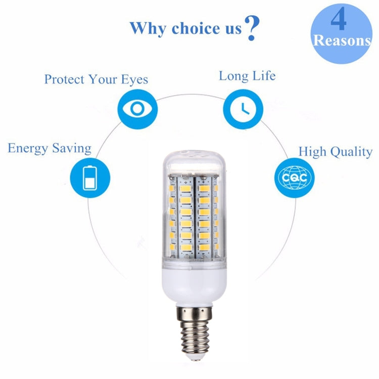 56 LEDs SMD 5730 Bulb, AC 220V, 5W 220V Warm White