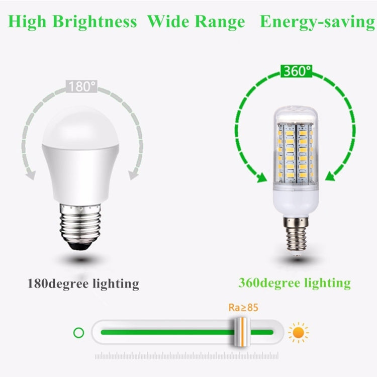 56 LEDs SMD 5730 Bulb, AC 220V, 5W 220V Warm White