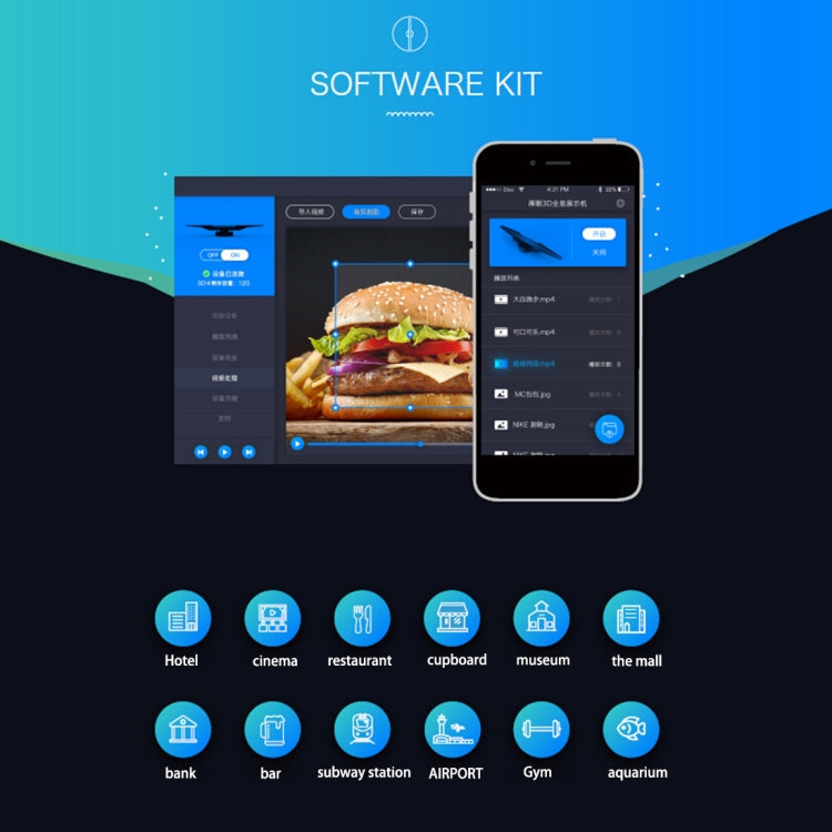 WiFi App Control, Display Resolution: 512 x 512 Pixels, 512 x 512 Pixels with Shell