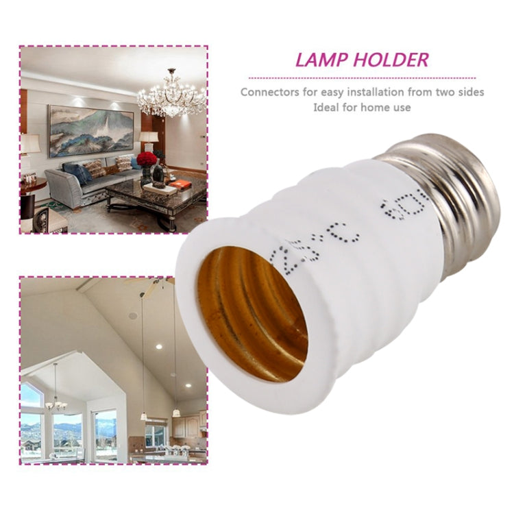 E12 to E14 Light Lamp Bulbs Adapter Converter, E12 to E14 (Black), E12 to E14 (White)