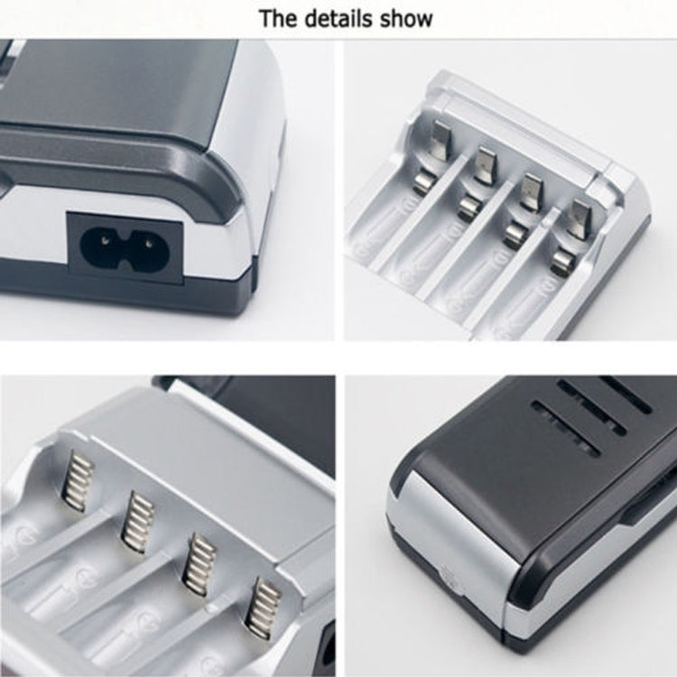 AC 100-240V 4 Slot Battery Charger for AA & AAA Battery, with LCD Display, AU Plug