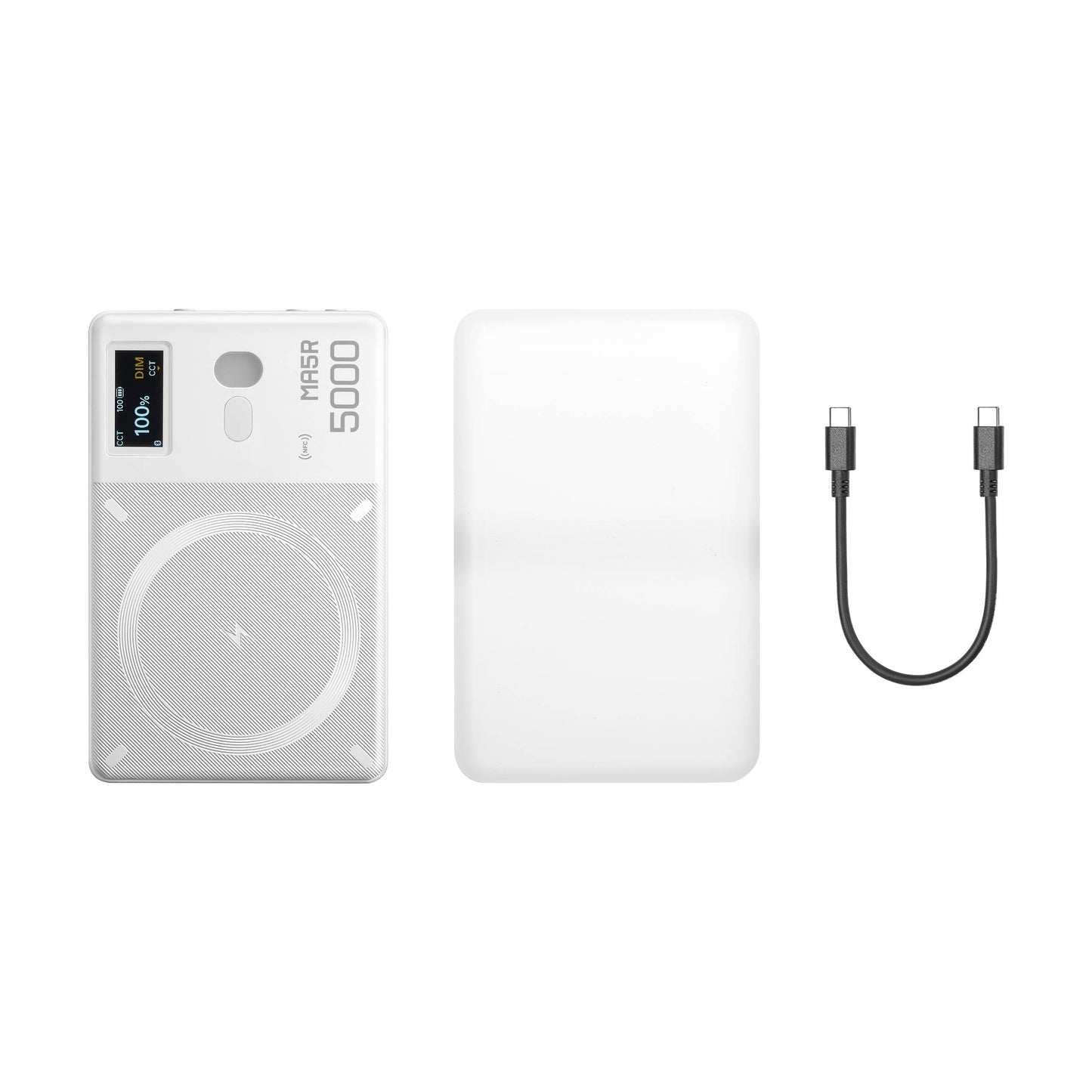 MA5R Magnetic Full-Colour RGB Light Manel With Wireless Charging (White)