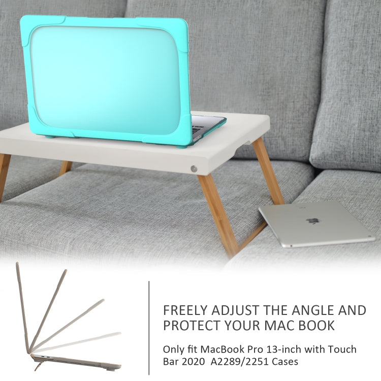 For MacBook Pro 13 inch 2022 & A2289 / A2251 / A2338 2020 PC + TPU Two Colors Laptop Protective Case