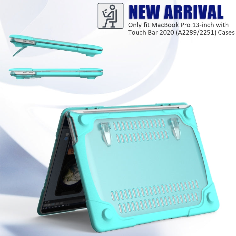 For MacBook Pro 13 inch 2022 & A2289 / A2251 / A2338 2020 PC + TPU Two Colors Laptop Protective Case