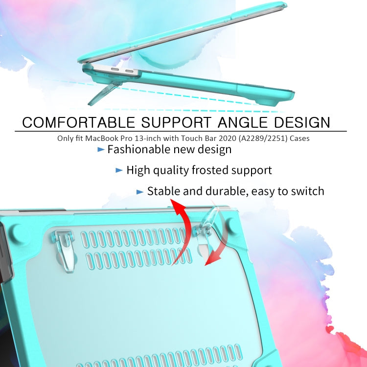 For MacBook Pro 13 inch 2022 & A2289 / A2251 / A2338 2020 PC + TPU Two Colors Laptop Protective Case