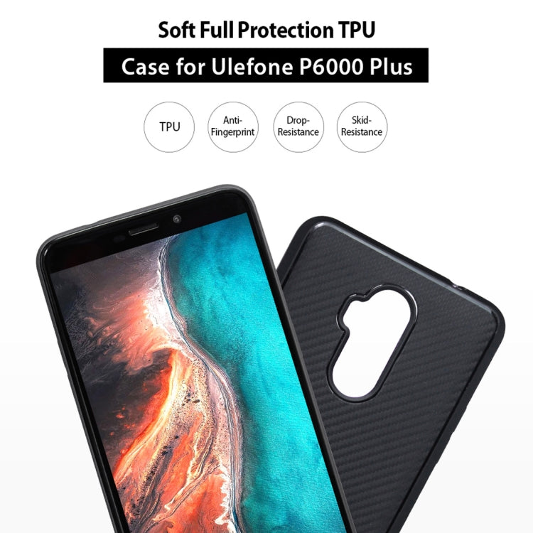 Shockproof Carbon Fiber Texture TPU Case for ULEFONG P6000 Plus / Power L3 , For ULEFONG P6000 Plus / Power L3