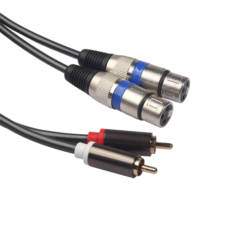 366156-15 2 RCA Male to 2 XLR 3 Pin Female Audio Cable, Length: 1.5m, 366156-15 2 RCA Male to 2 XLR 3 Pin Female