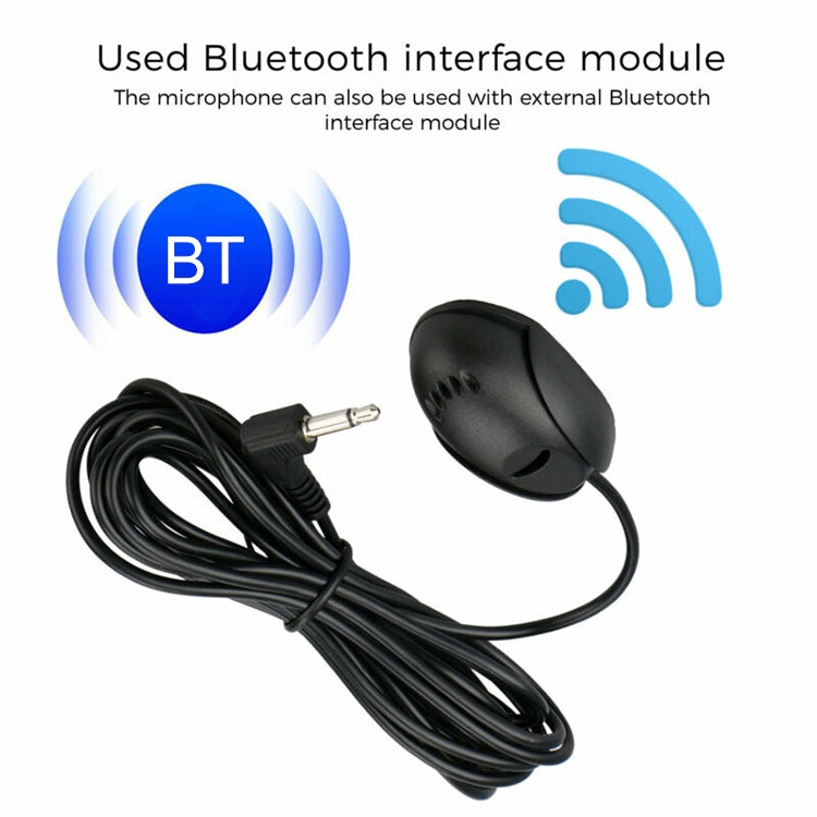 ZJ010MR Mono 3.5mm Angle Head Plug Car Navigation GPS Speaker External Paste Bluetooth Microphone, Length: 3m, 3.5mm