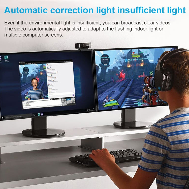 Logitech C922 Pro HD Pro Autofocus Built-in Stream Webcam 1080P Web Camera, C922 Pro