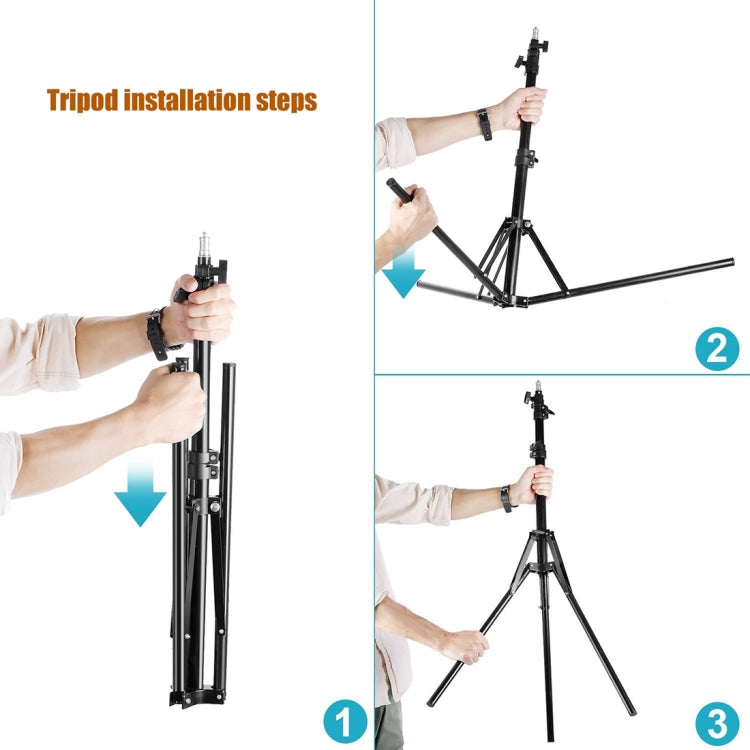MANTOO RL-18 II 100-240V 55W 18 inch Two-color Dimmable Ring Fill Light with Tripod, 18 inch