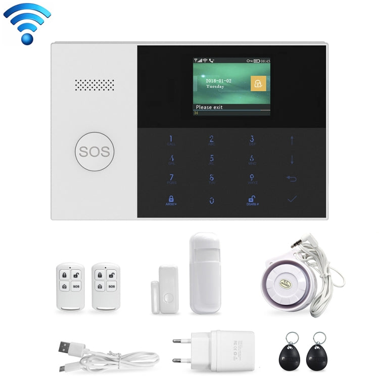 PG-105-GSM GSM/GPRS + WiFi Intelligent Alarm System with Touch Keypad & LCD Screen & RFID Function, EU Version, PG-105-GSM(EU Version)