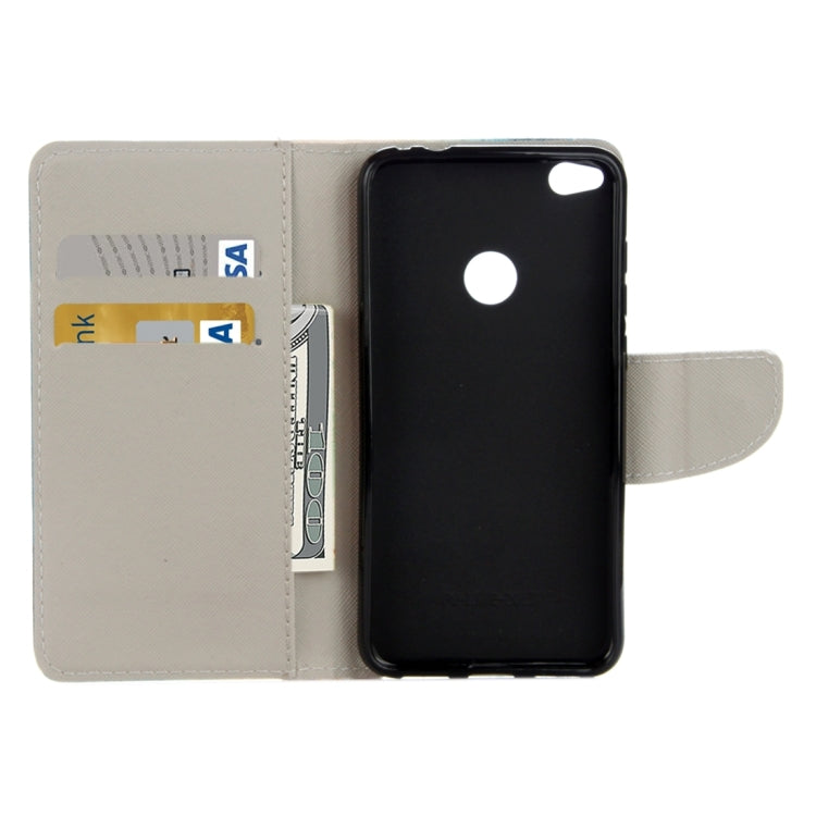For Huawei  P8 Lite (2017) & Honor 8 Lite Green Tree in Bloom Pattern Horizontal Flip Leather Case with Holder & Card Slots & Wallet, For P8 Lite (2017) & Honor 8 Lite
