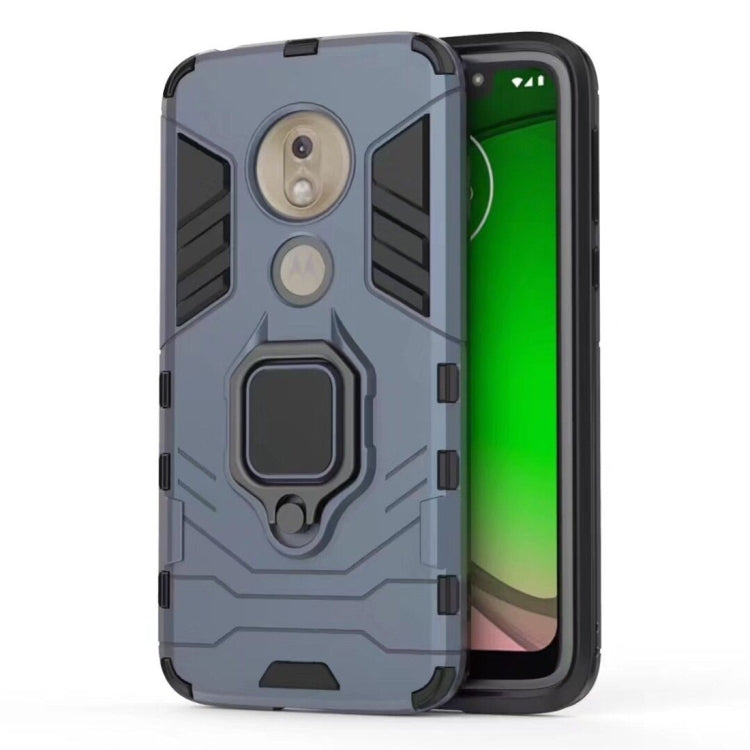 PC + TPU Shockproof Protective Case for Motorola Moto G7 Play, with Magnetic Ring Holder, For Motorola Moto G7 Play
