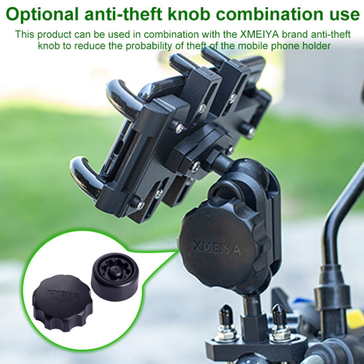 M8 Bolt Ball-Head Motorcycle Multi-function Eight-jaw Aluminum Phone Navigation Bracket with Anti-theft Knobs, M8 Bolt+Anti-theft Knobs
