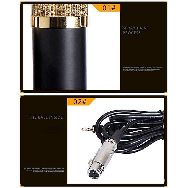 BM-800 Network K-Song Dedicated High-end Metal Shock Mount Microphone Set, BM800 Kit Black, BM800 Kit Pink, BM800 Kit Blue