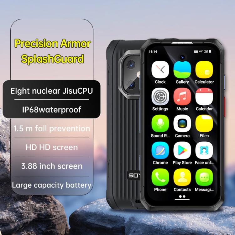 SOYES Maxo Rugged Phone, 6GB+128GB, 3.88 inch Android 12.0 MTK6762 Octa Core, Network: 4G, Dual SIM, OTG, Support Google Play Store