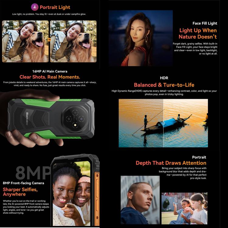 Blackview FORT 1, 6GB+256GB, 6.56 inch Android 15 Unisoc UMS9230E T615 Octa Core, Network: 4G, OTG, NFC, 6GB+256GB