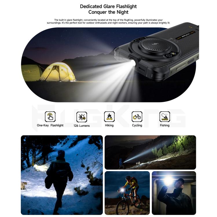 Ulefone RugKing, 8GB+256GB, IP68/IP69K Rugged Phone, 5.99 inch Android 15 Unisoc T7255 Octa Core, Network: 4G, NFC, OTG, RugKing, 8GB+256GB