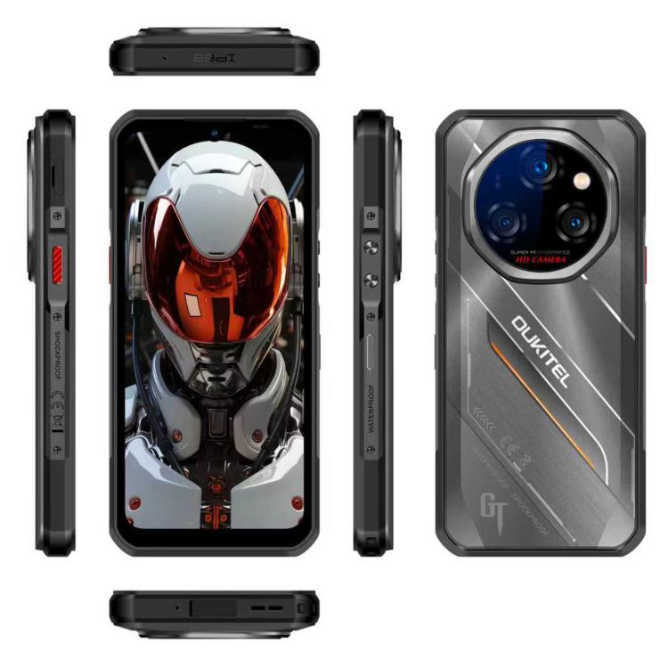 Oukitel WP62 Rugged Phone, 12GB+512GB, 108MP Camera, Fingerprint Identification, 6.6 inch Android 15 MediaTek Dimensity 7025 Octa Core, NFC, OTG, Network: 5G, 12GB+512GB