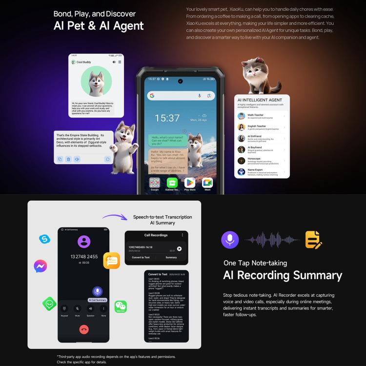 Ulefone Armor 34 Pro+ Projector, 16GB+512GB, Night Vision, IP68/IP69K Rugged Phone, 6.95 inch Android 15 MediaTek Dimensity 7400X Octa Core, Network: 5G, NFC, OTG, Armor 34 Pro+